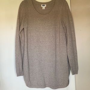 Oatmeal colored maternity nursing sweater